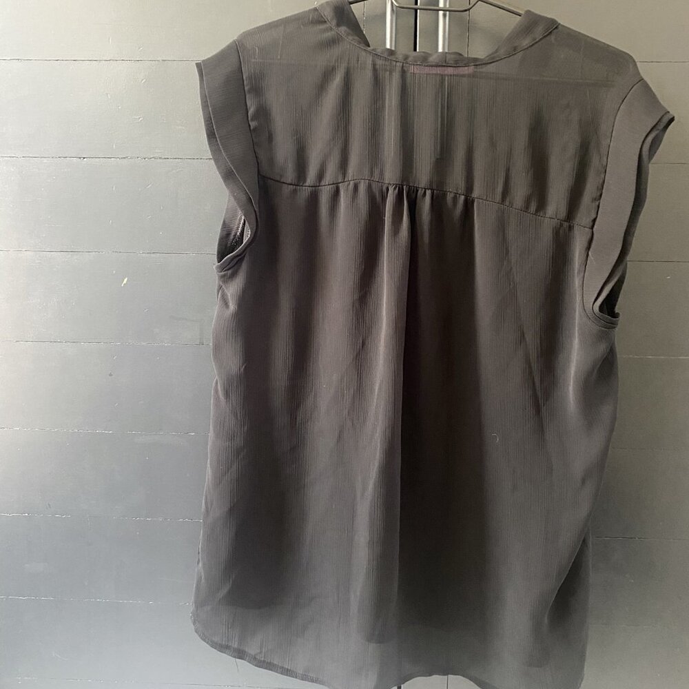 Smart Set Black Sheer Dressy Top Size L